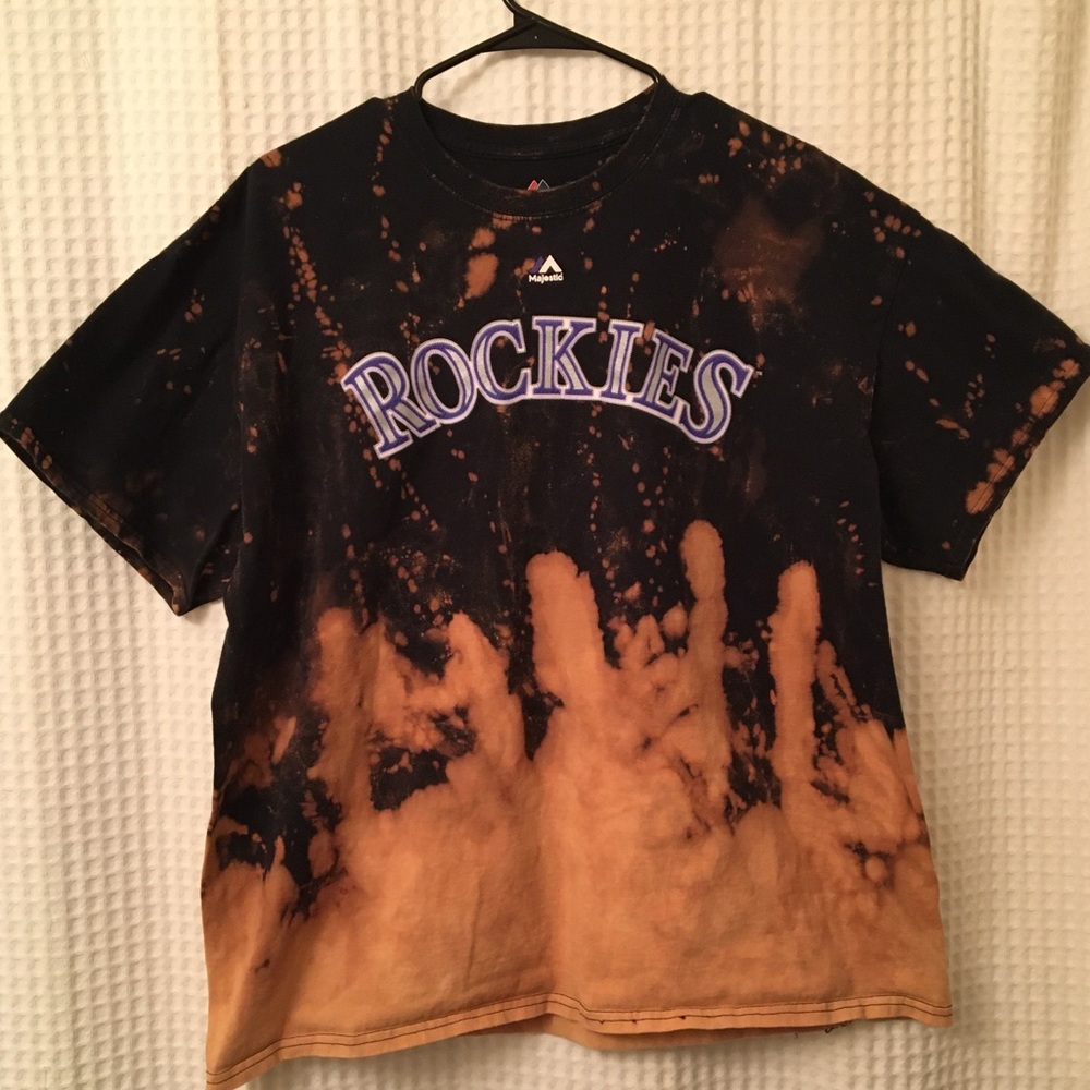 *FREE CUSTOM CUT* CO Rockies Acid Wash T